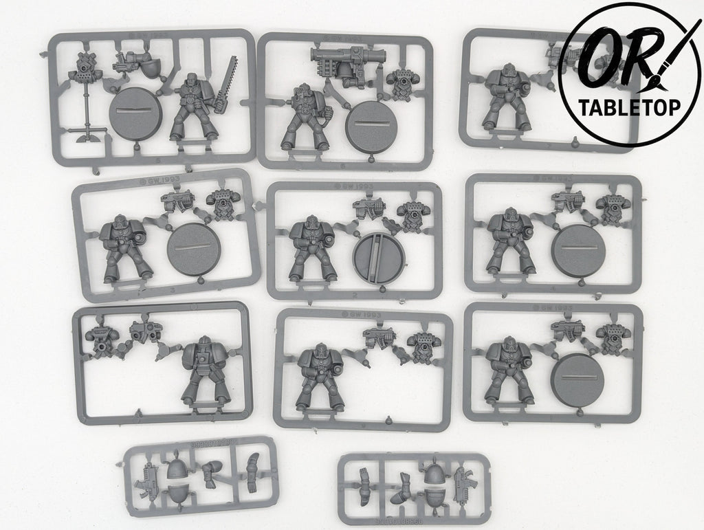 9x 2nd Edition Space Marines, *OOP* *Selten*, im Gussrahmen, Warhammer 40K