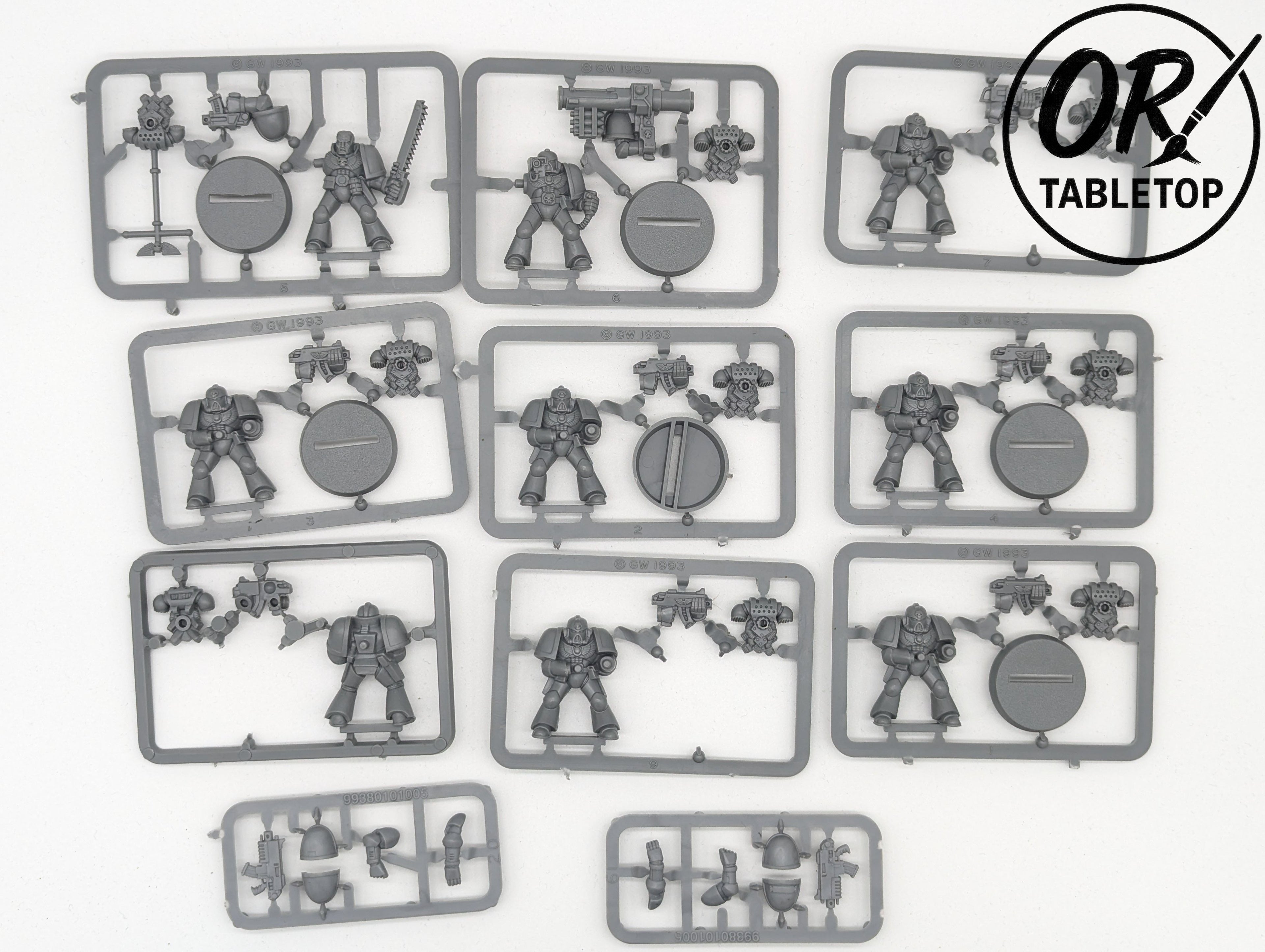 9x 2nd Edition Space Marines, *OOP* *Selten*, im Gussrahmen, Warhammer 40K
