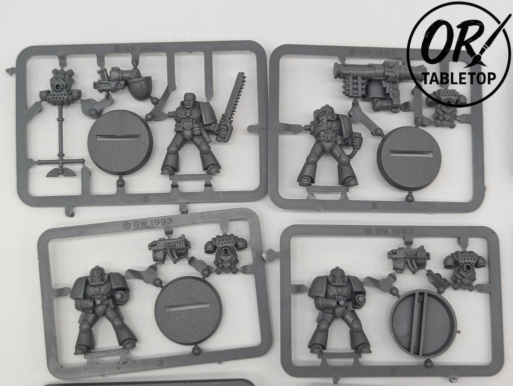 9x 2nd Edition Space Marines, *OOP* *Selten*, im Gussrahmen, Warhammer 40K
