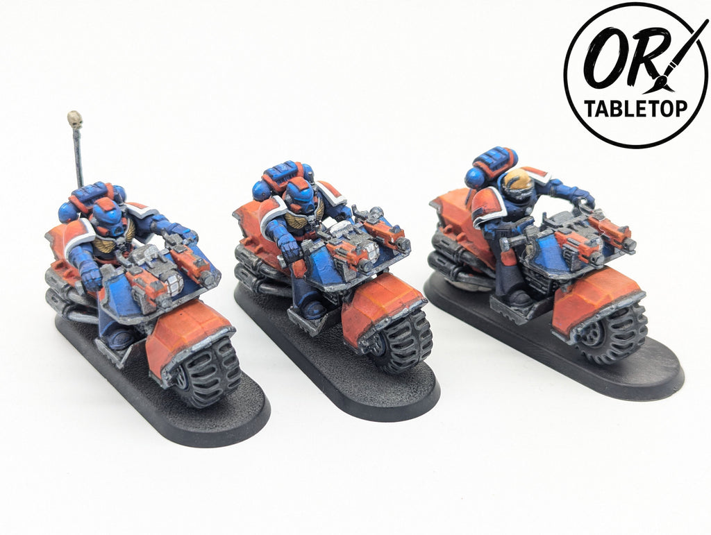 3 Biker, Outriders, Space Marines, Warhammer 40K