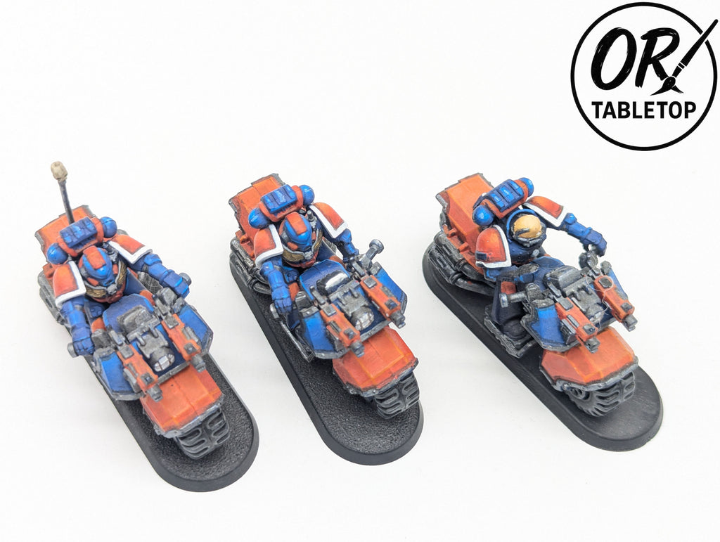 3 Biker, Outriders, Space Marines, Warhammer 40K