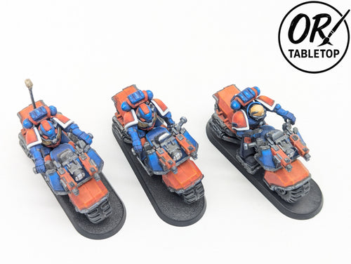 3 Biker, Outriders, Space Marines, Warhammer 40K