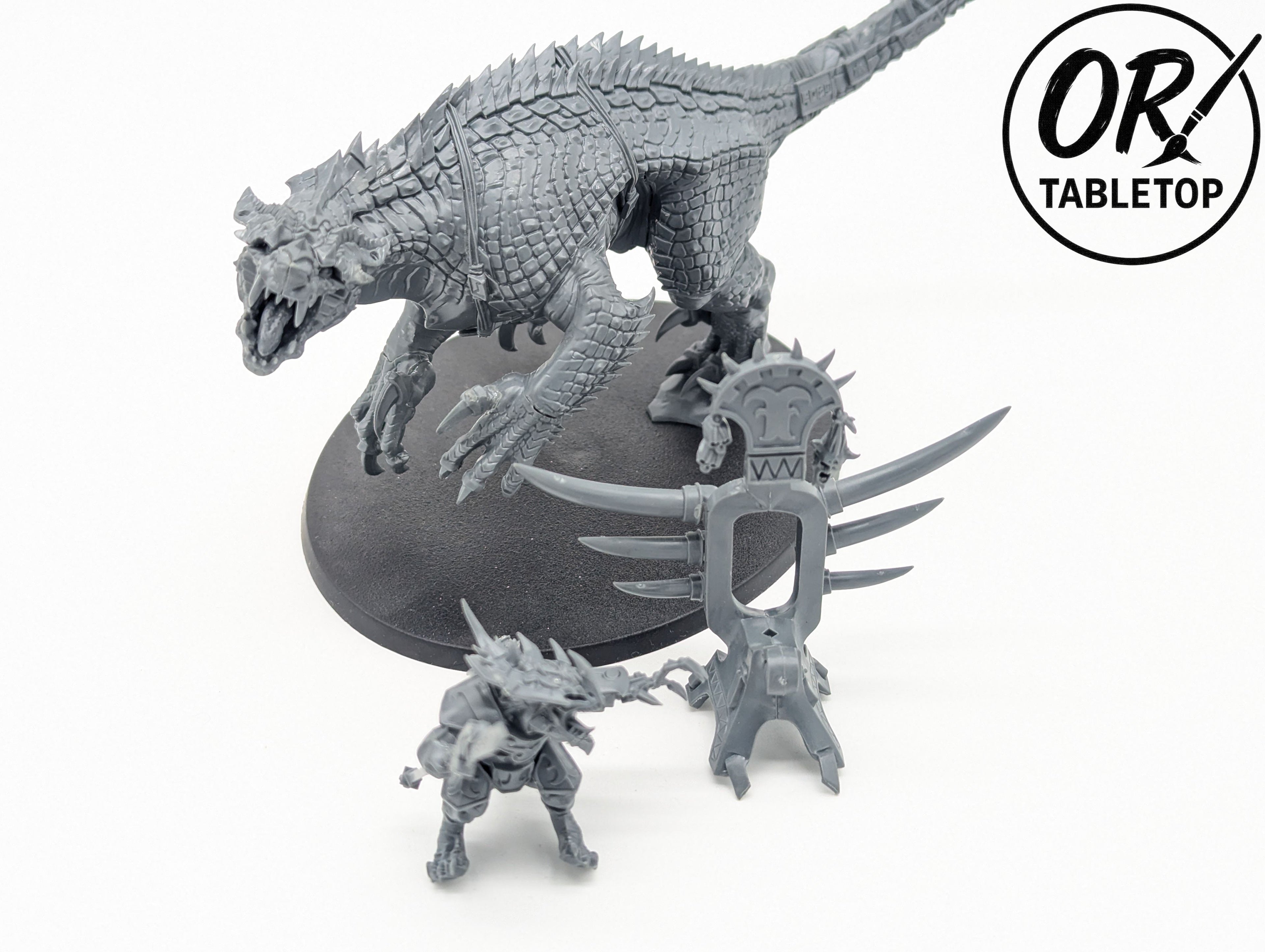 Hornnackenveteran auf Carnosaurier, Seraphon, Echsenmenschen, Warhammer AoS