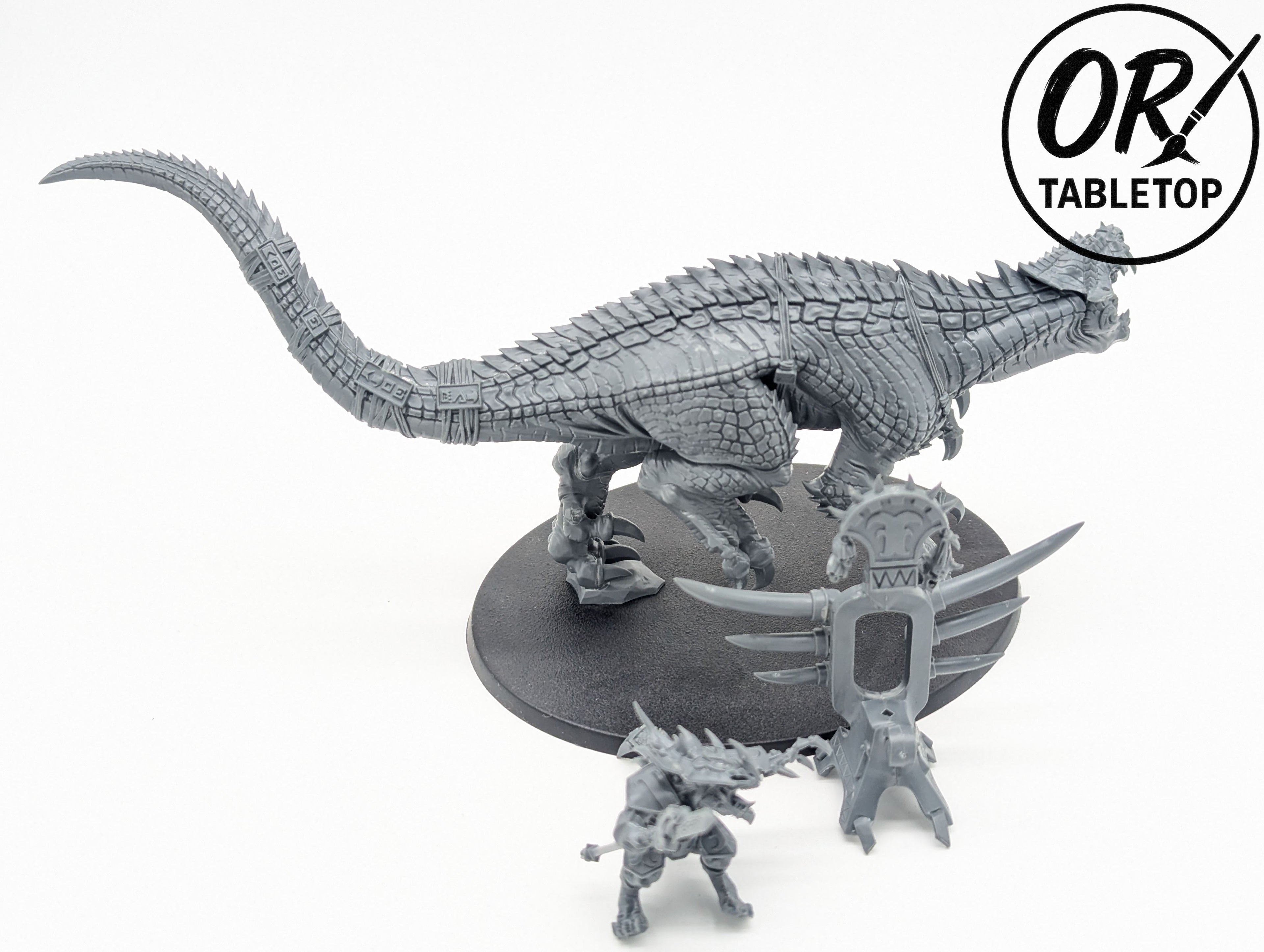 Hornnackenveteran auf Carnosaurier, Seraphon, Echsenmenschen, Warhammer AoS