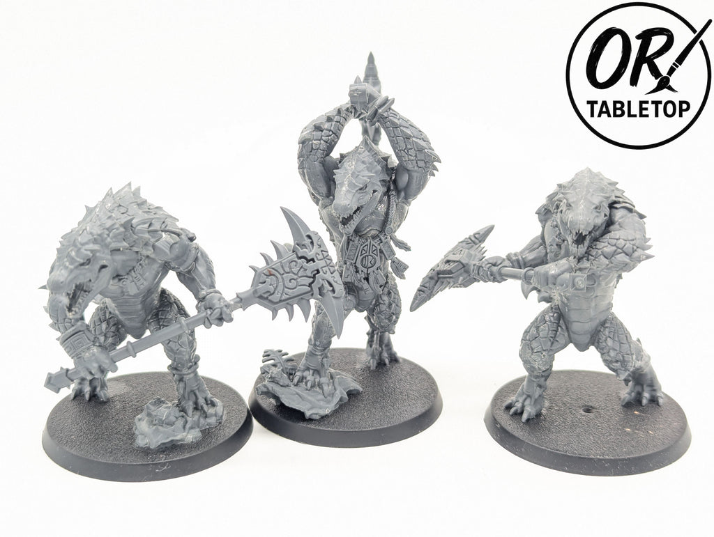 3 Kroxigors, Seraphon, Echsenmenschen, Warhammer AoS