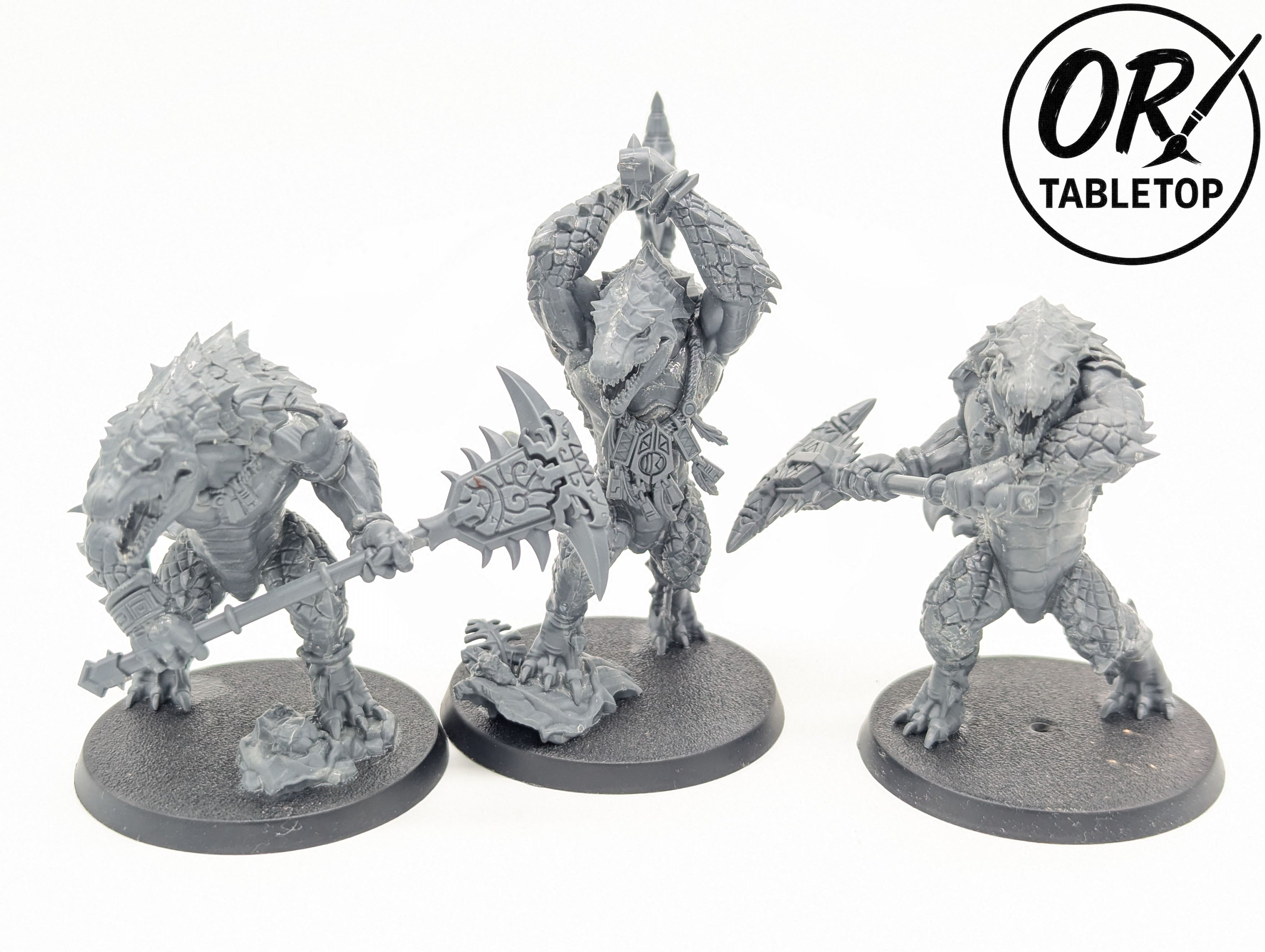3 Kroxigors, Seraphon, Echsenmenschen, Warhammer AoS