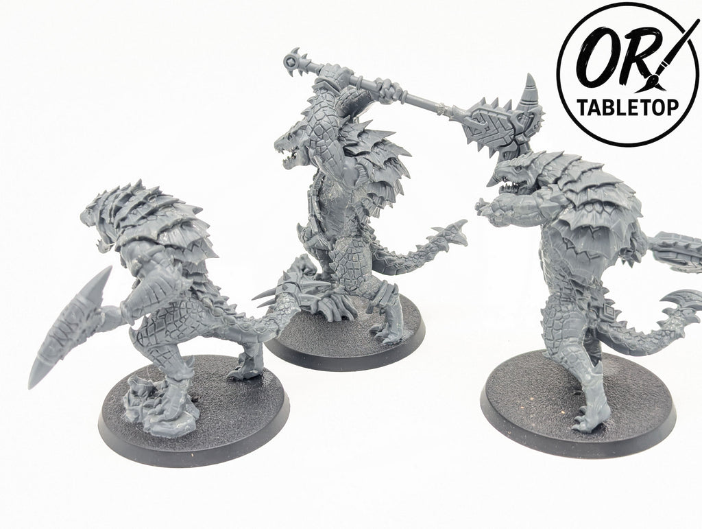 3 Kroxigors, Seraphon, Echsenmenschen, Warhammer AoS