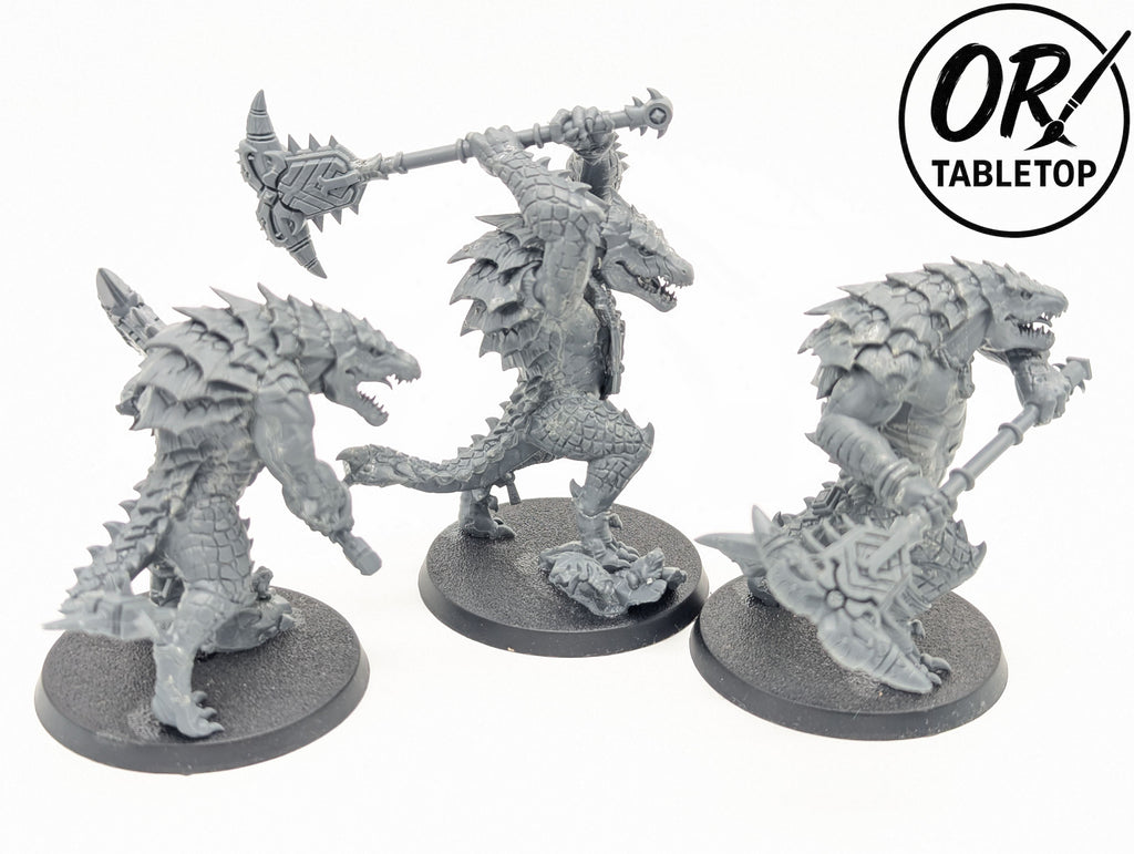 3 Kroxigors, Seraphon, Echsenmenschen, Warhammer AoS