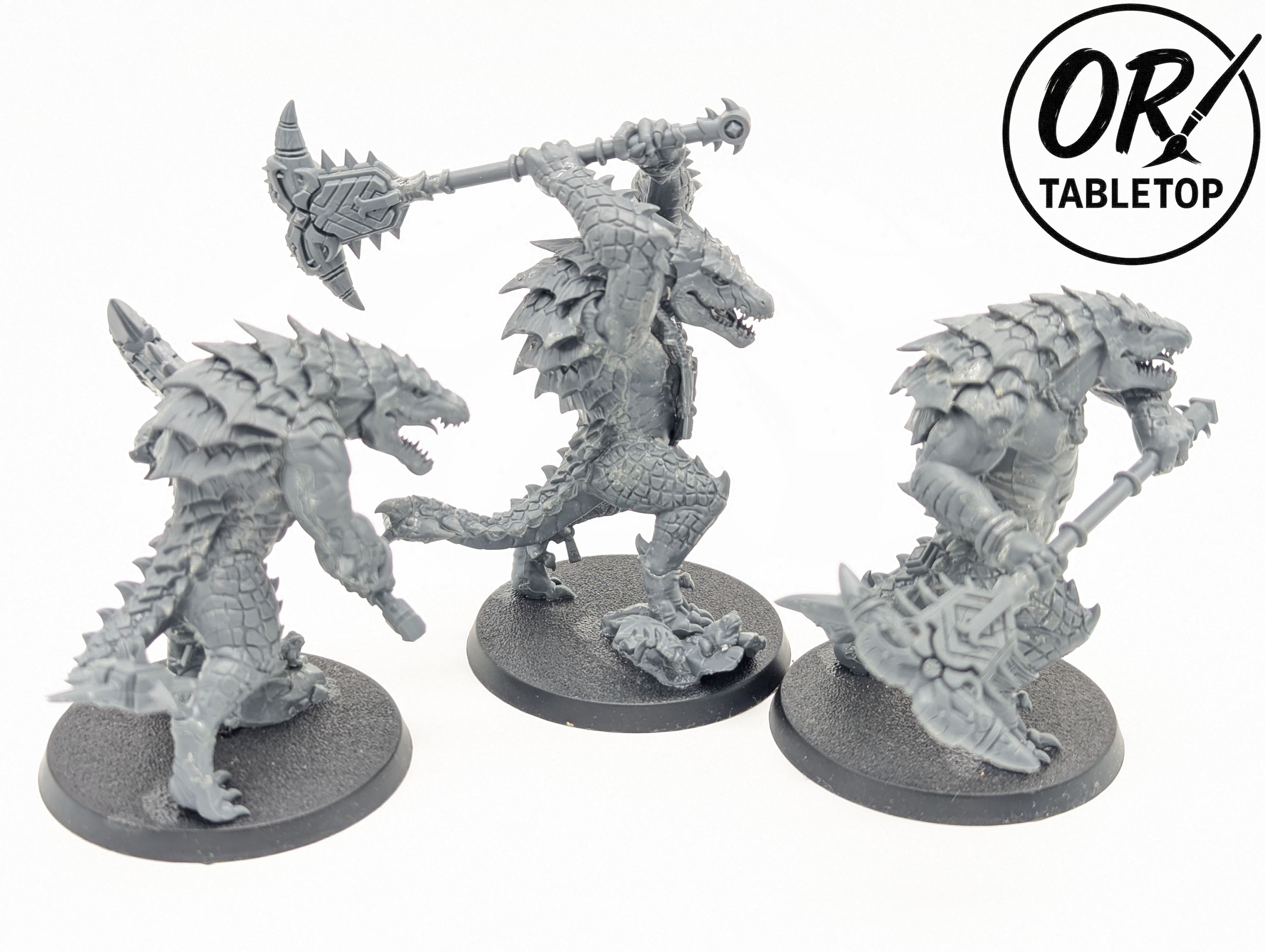 3 Kroxigors, Seraphon, Echsenmenschen, Warhammer AoS