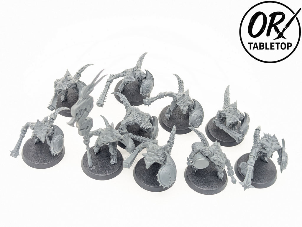 10 Saurus Krieger, Warriors, Seraphon, Echsenmenschen, Warhammer AoS